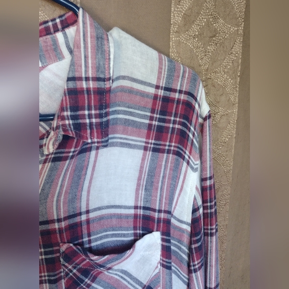 🏷 Rails Women's Top Charli Raspberry Coast White Button Down Shirt - Picture 13 of 14